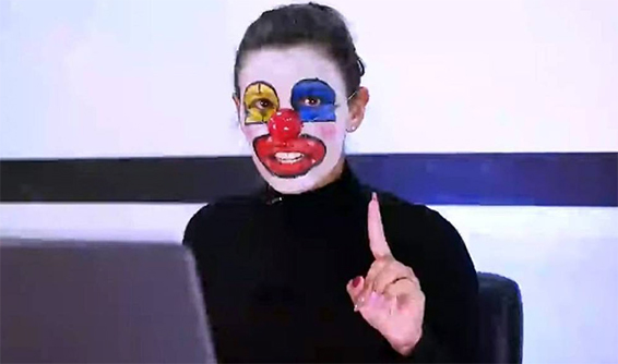 mulher palhaço