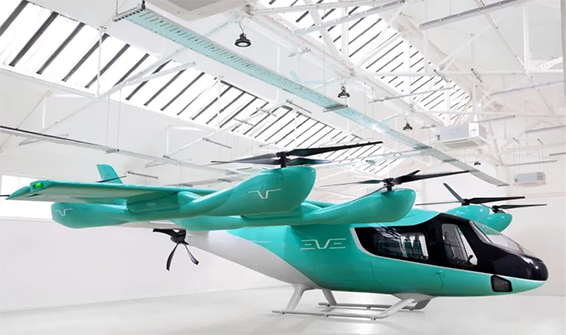 Veículo voador da Eve, subsidiária da Embraer